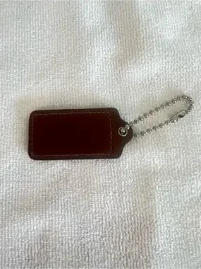 Coach Key Tag Coach | Accessories | Coach Brown Leather Hang Tag Key Tag Keychain ...
